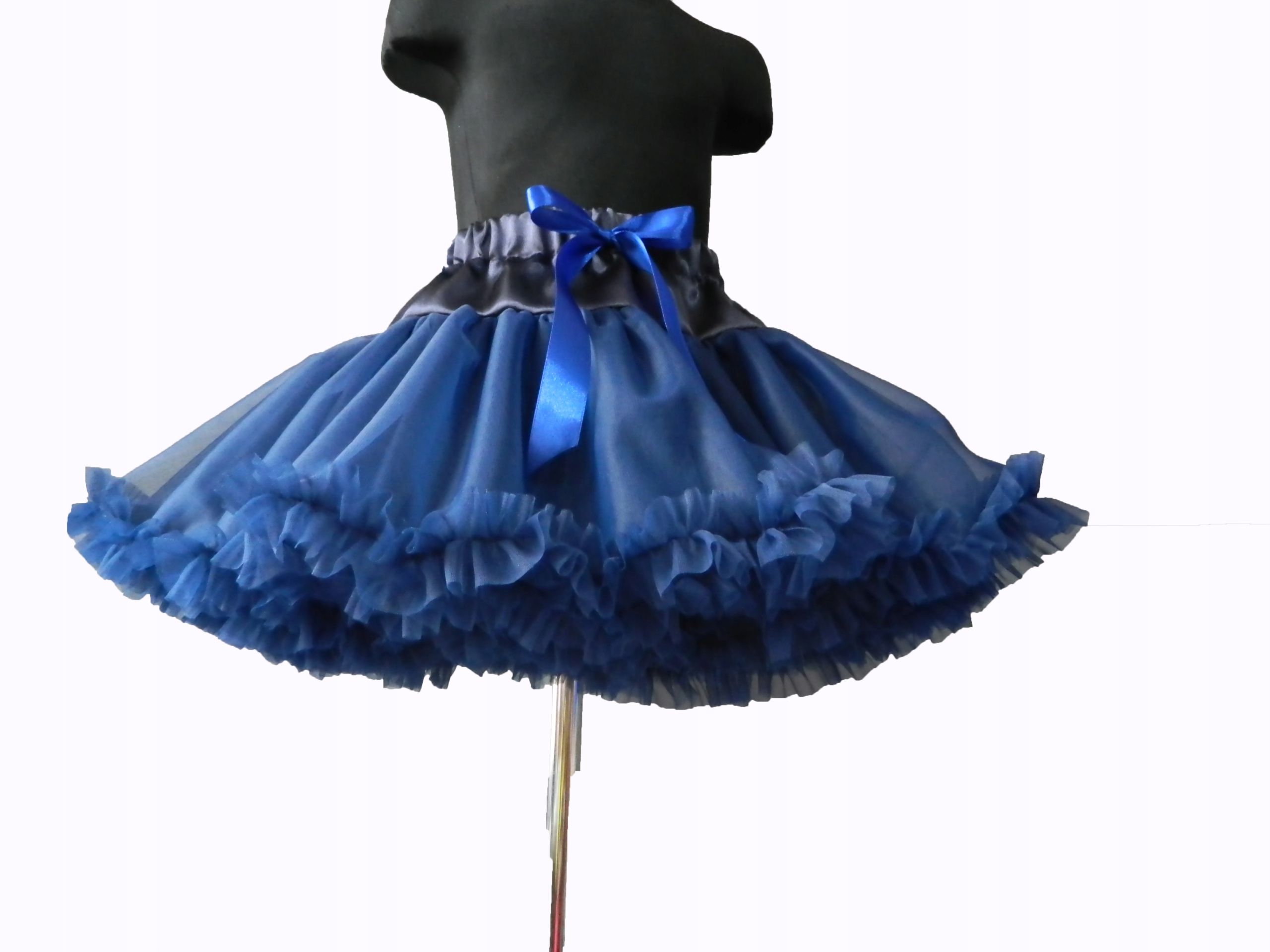 SPÓDNICZKA SPÓDNICA TIULOWA TIUL 4 WARSTW GOTYK Materiał dominujący szyfon