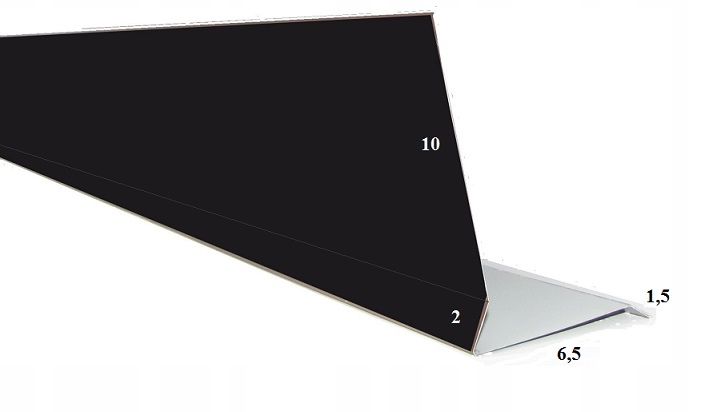 Pas podrynnowy 1 BIELSKI dł 1,95 m 7016 GRAFIT MAT