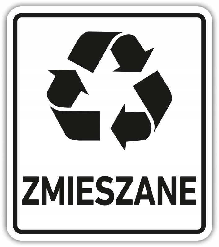 

Zmieszane- Naklejka na kosz segregacja śmieci 15cm