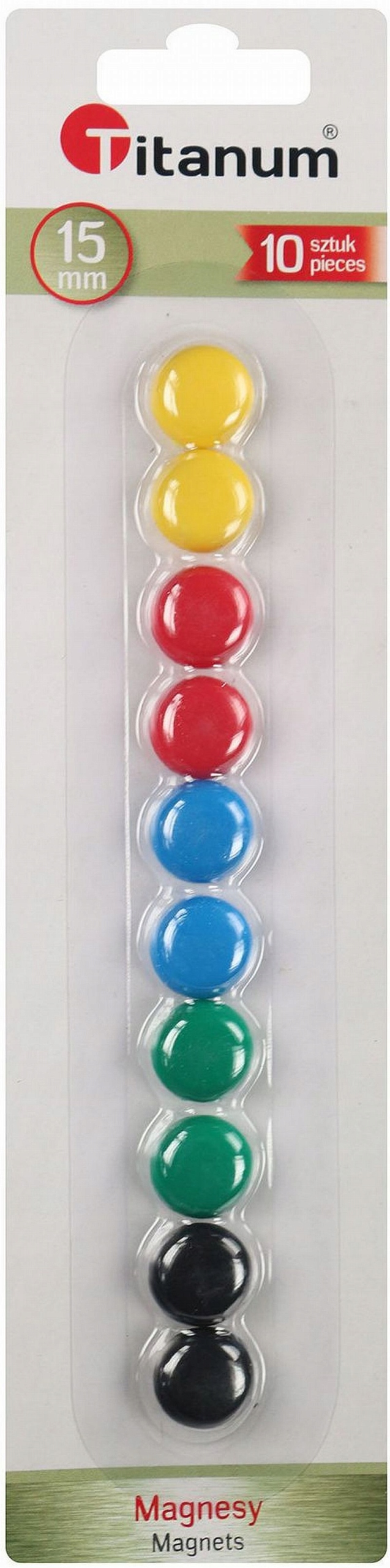 

Magnesy do tablic na lodówkę okrągłe 15 mm 10 szt