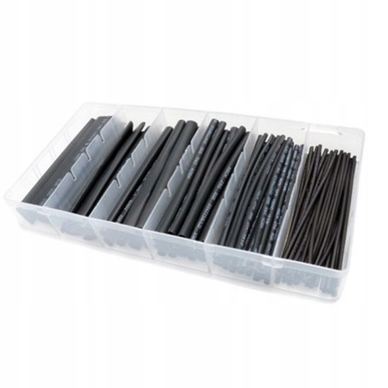 

Zestaw Rurek Koszulki Termokurczliwe Czarne 100szt