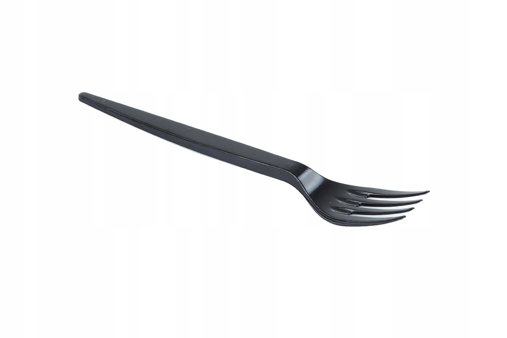 Widelec plastikowy CZARNY WIELOKROTNEGO UŻYTKU opk. 100 szt.!