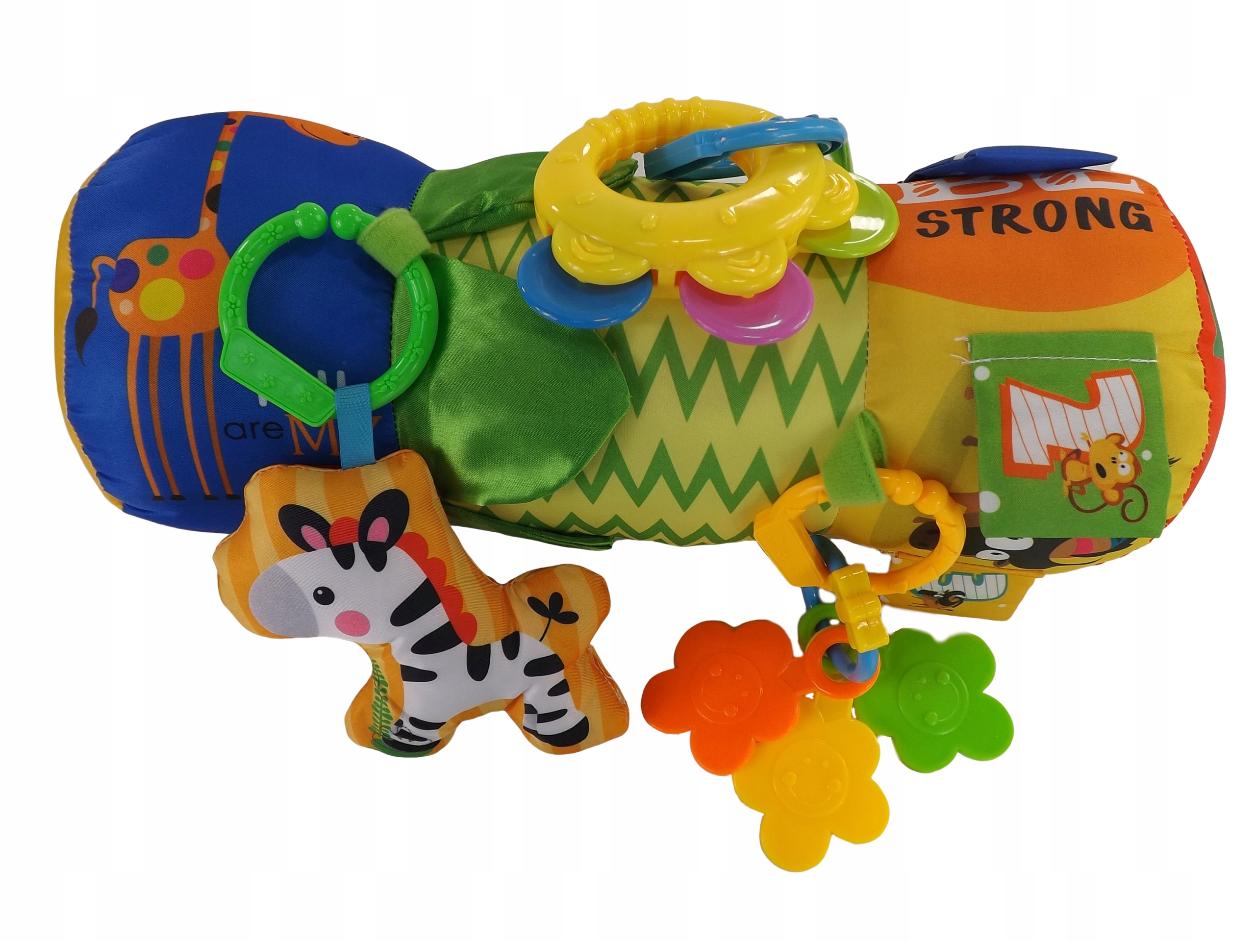 Pluszowy walec grzechotki nauka raczkowania 023-556