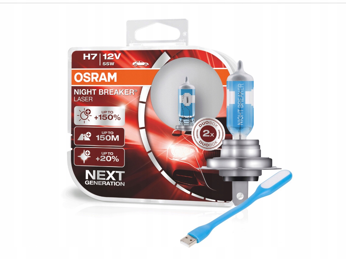 

Osram Żarówki H7 Night Breaker Laser +150% 150M