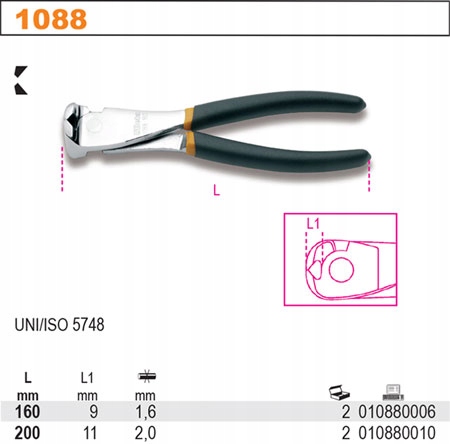SZCZYPCE TNACE CZOLOWE WZMOCNIONE 160MM BETA 1088 Mark Beta