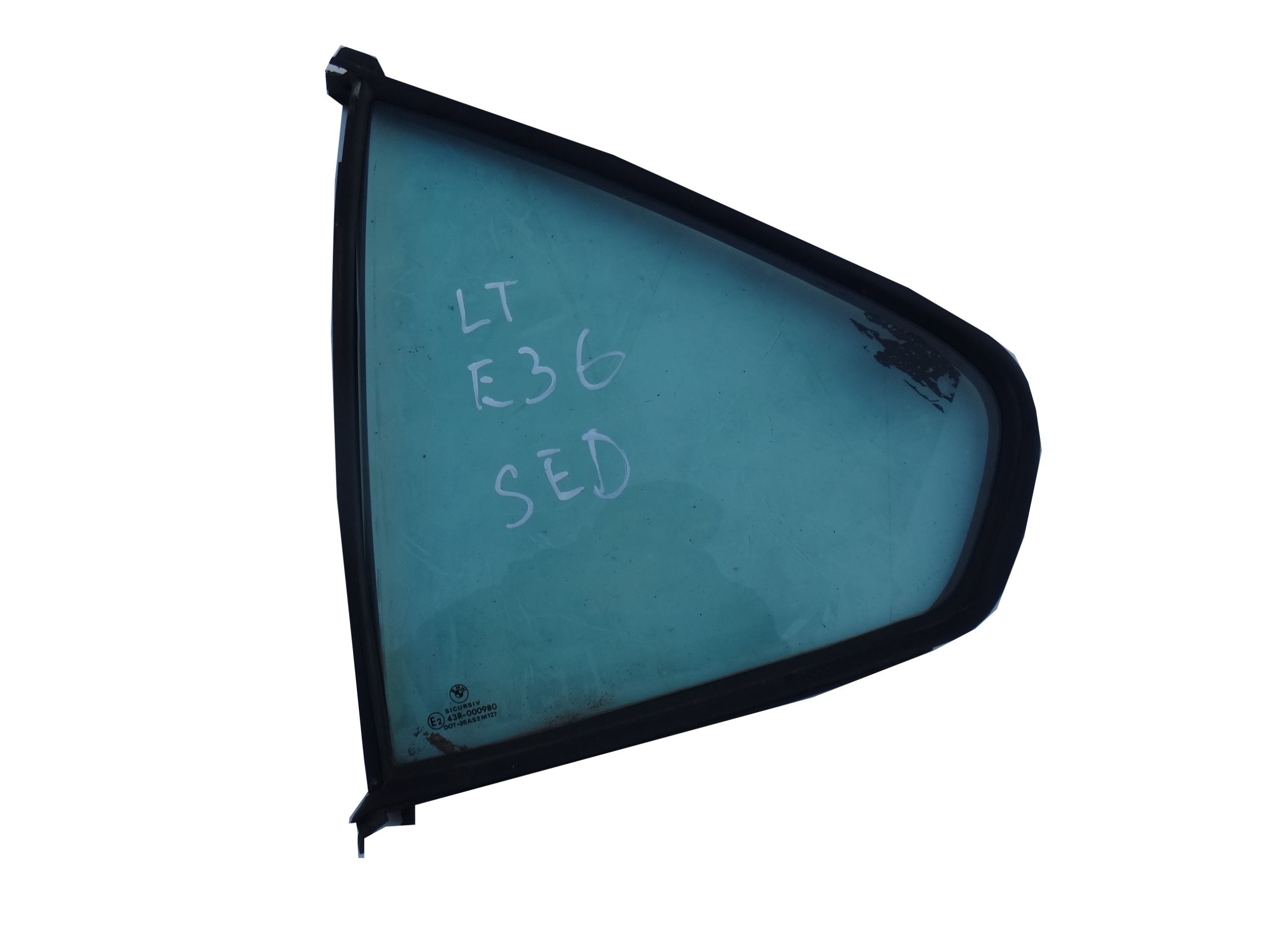 SZYBA BOCZNA DRZWI LEWA TYLNA BMW 3 E36 SEDAN