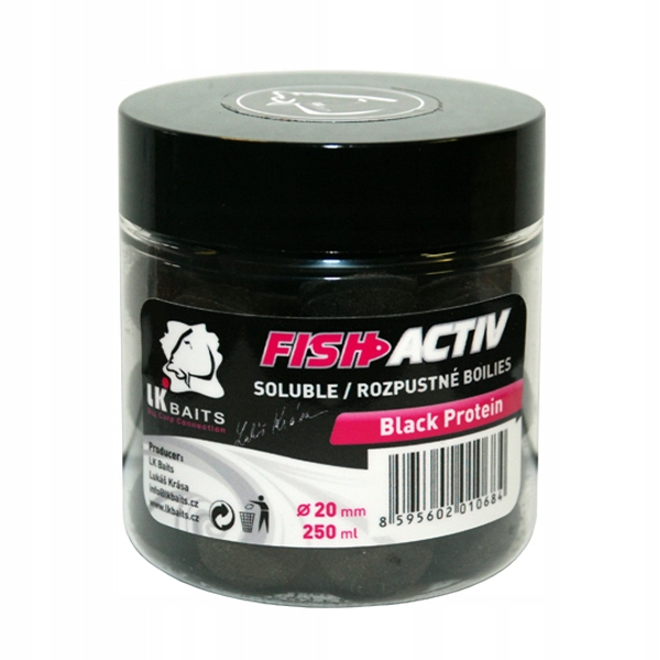 Lk Baits FIsh Activ Boilies 20mm Black Protein