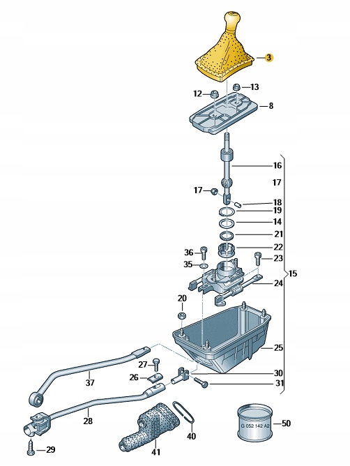 GALKA ZMIANY BIEGOW MIESZEK VW Passt B5 FL 5b Part number 3B0711113AG