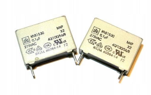 

0.1uF 275VAC 100nF 275V~ X2 Mkp 15mm [5szt] #1349