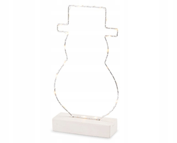 

Bałwan ozdoba metalowa 30cm Timer 2xAA 20 Led