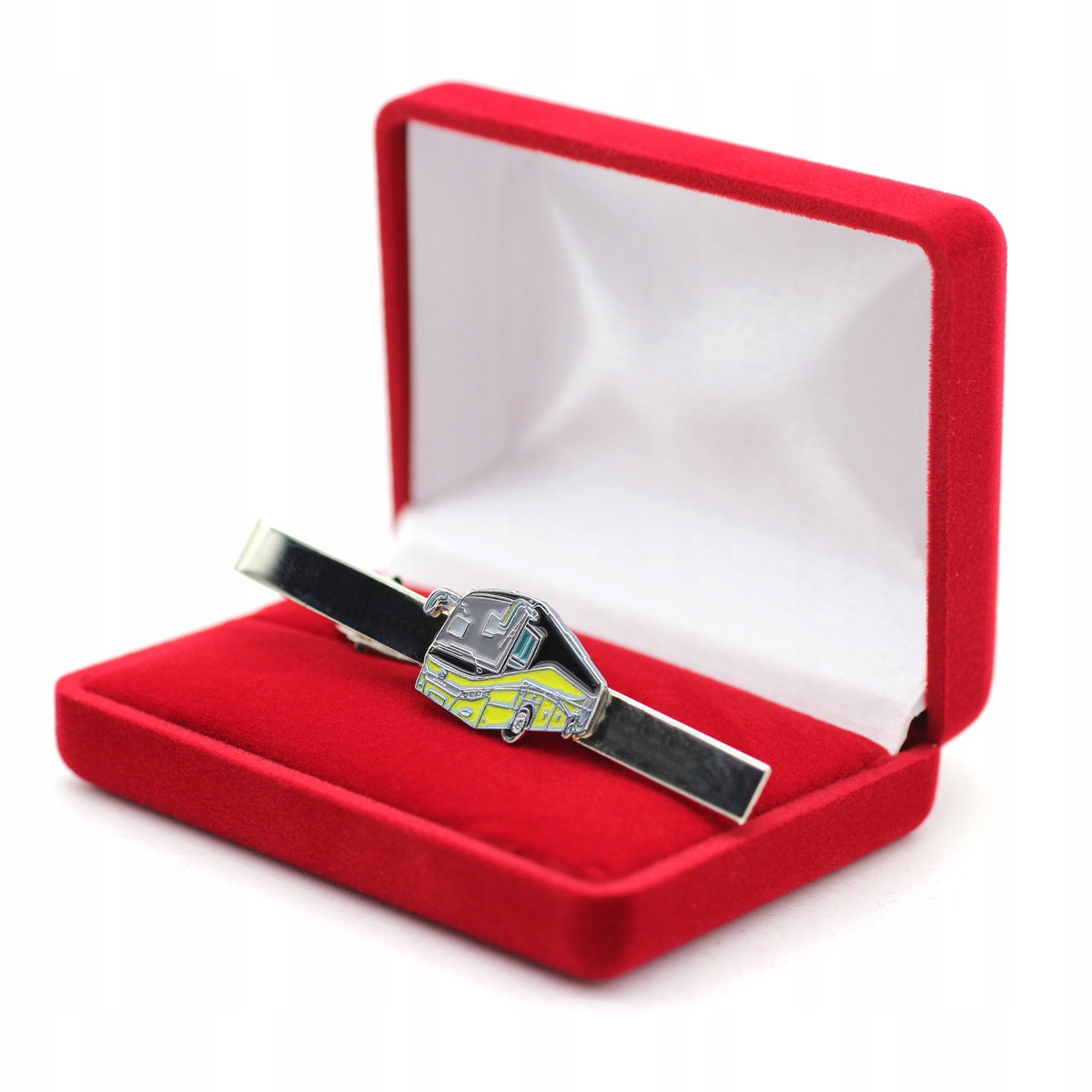 ŻÓŁTY AUTOBUS KIEROWCY SPINKA DO KRAWATA Z ETUI Waga produktu z opakowaniem jednostkowym 0.3 kg