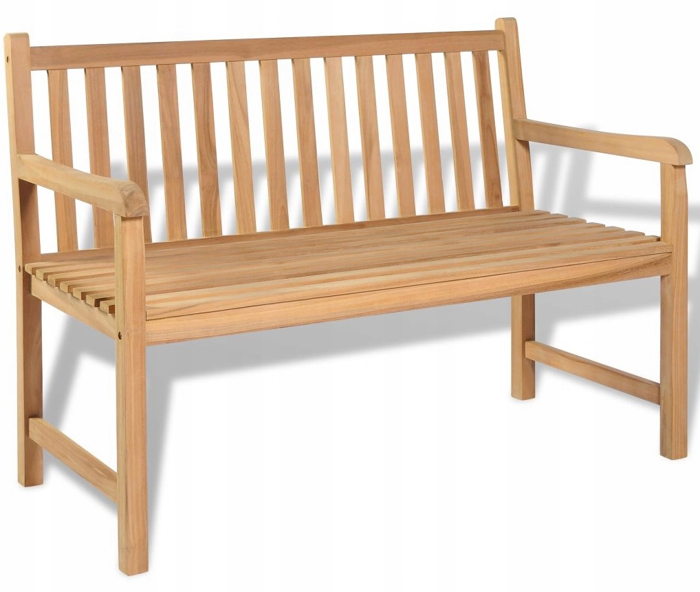 == DREWNIANA ŁAWKA OGRODOWA Z OPARCIEM == BRĄZOWA Kolor brązowy