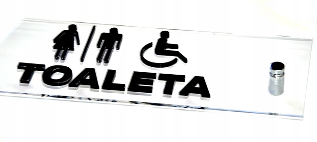 

Tabliczka, Piktogram, Toaleta, Wc 39 X 12 CM