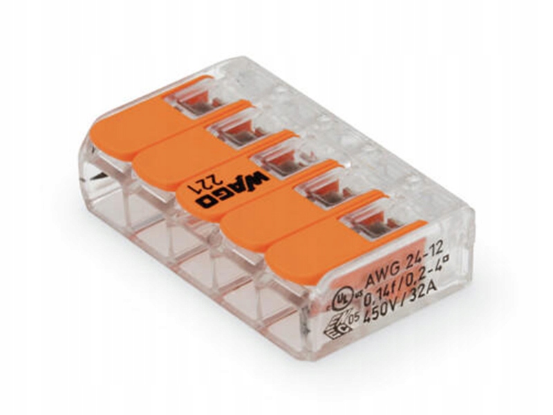 ZŁĄCZKA WAGO 221-415 5x0,2-4mm2 COMPACT