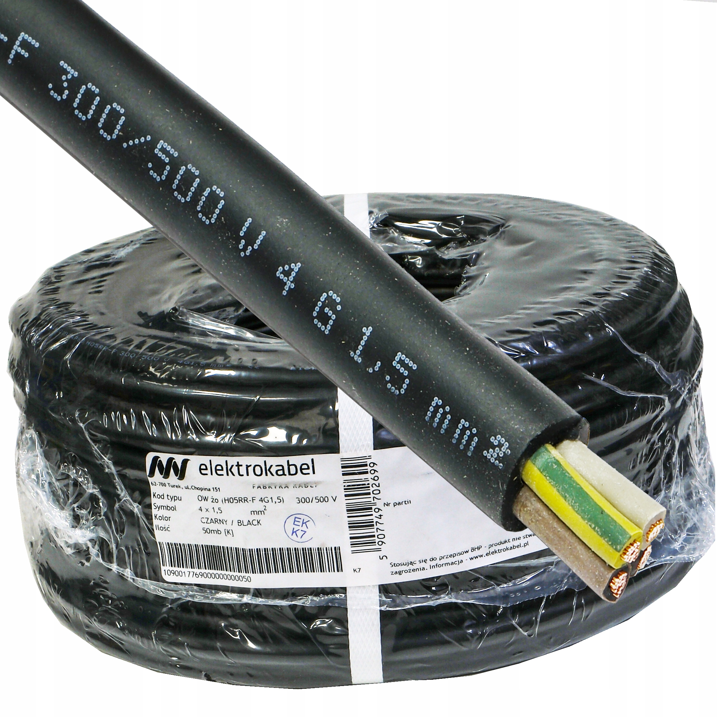 Kábel Dielenský kábel guma silový Ow 4x1,5 50 m