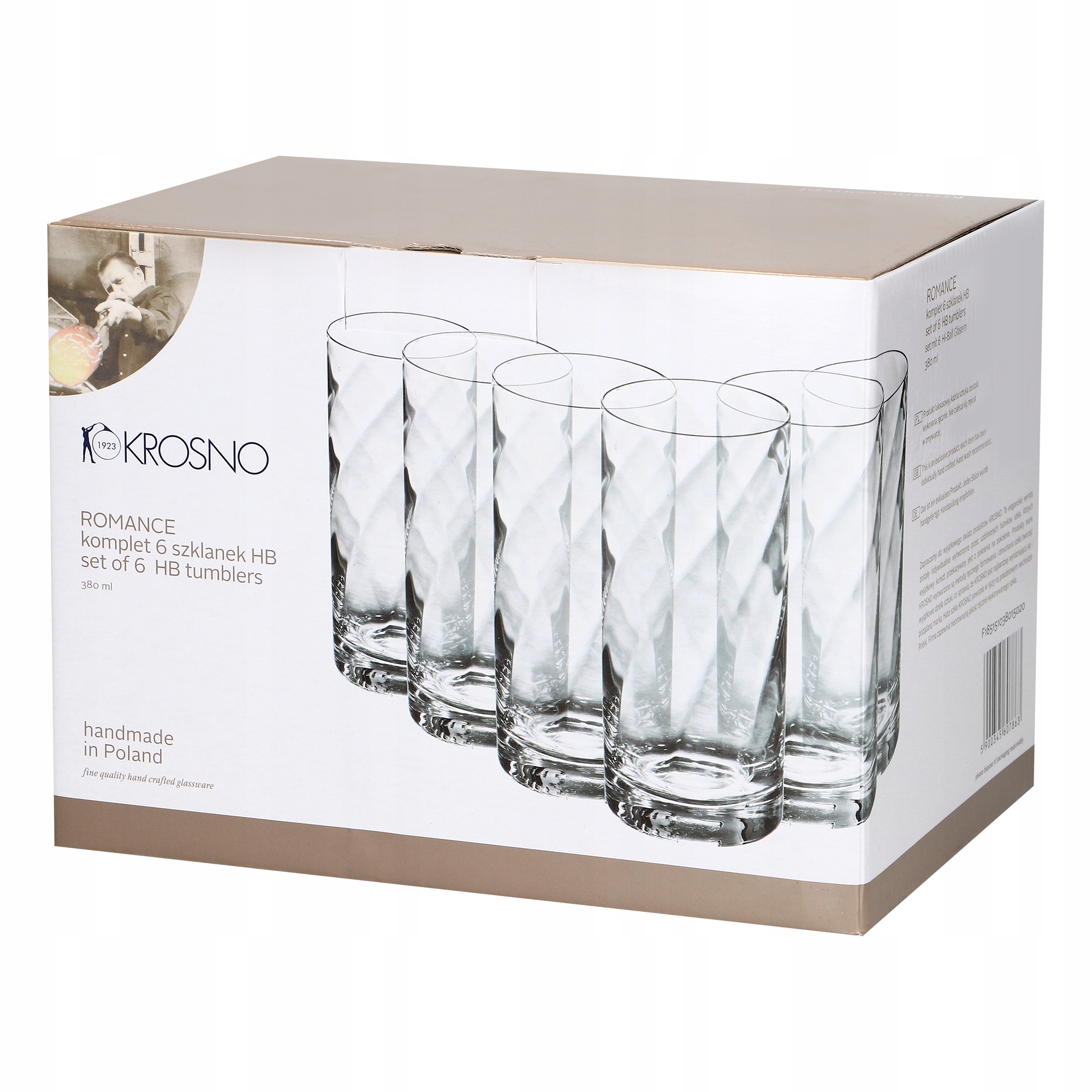 

Szklanki do drinków 380ml Romance Krosno