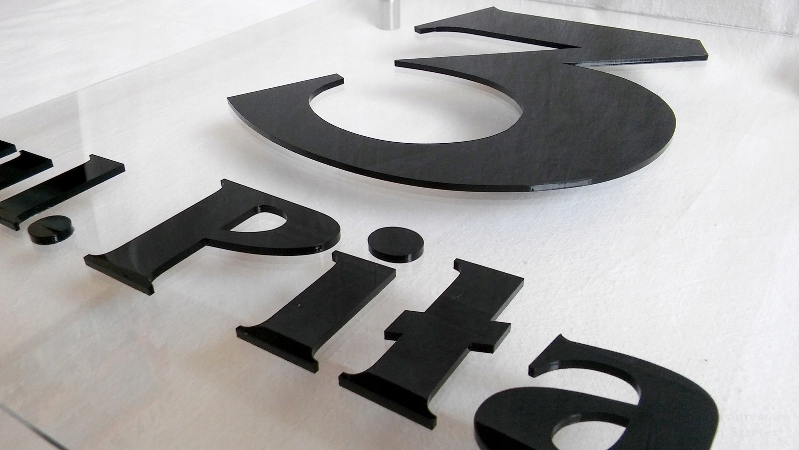 Numer domu 3D, tabliczka adresowa 3D Marka inna