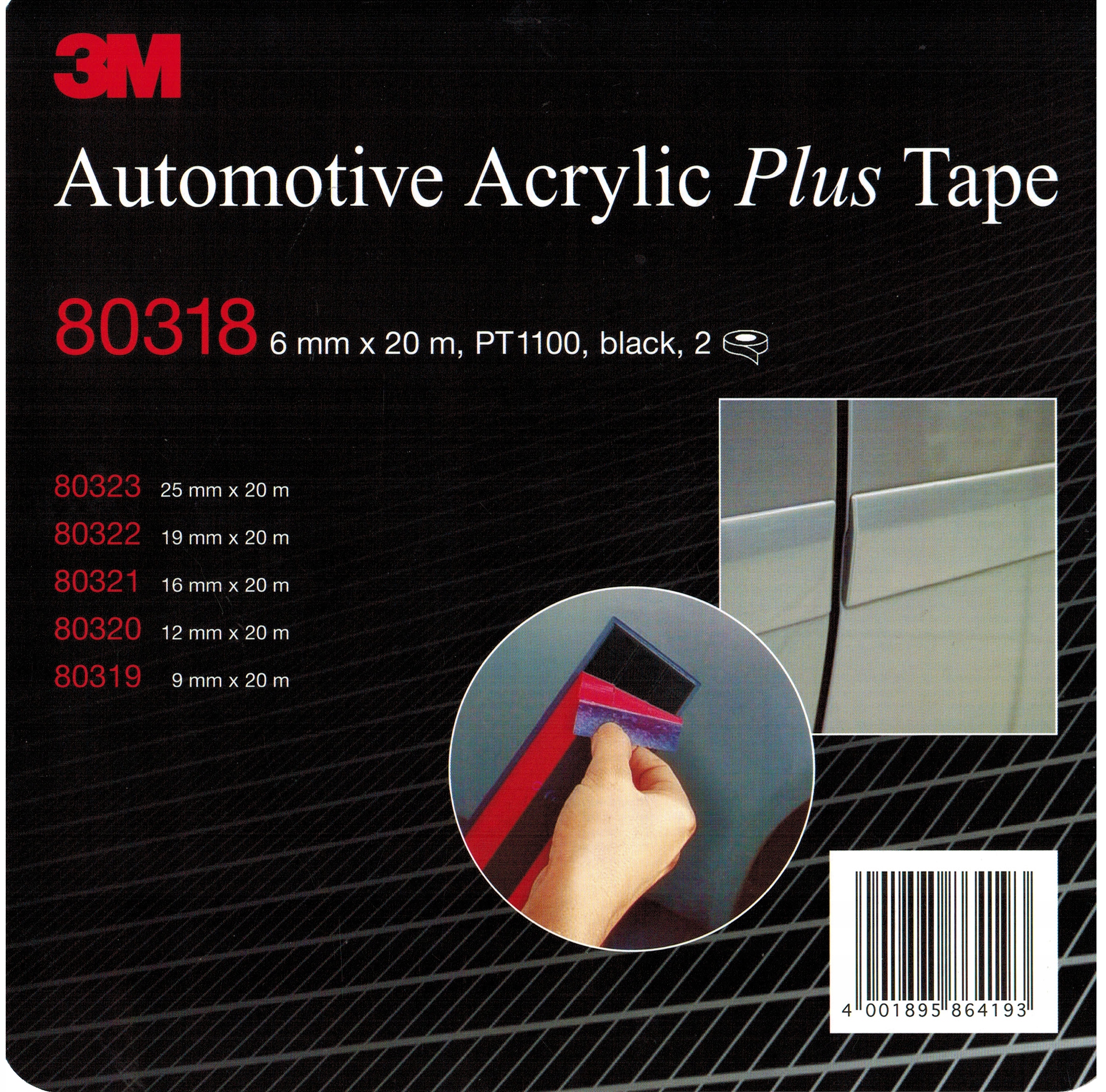 TASMA 3M VHB BLACK 9mm x 20mb LCD BARDZO MOCNA Producent code 80319