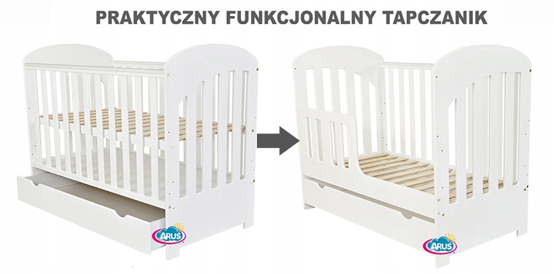 ŁÓŻECZKO DZIECIĘCE BIAŁE Z SZUFLADĄ TAPCZAN POLA % Kod producenta POLA