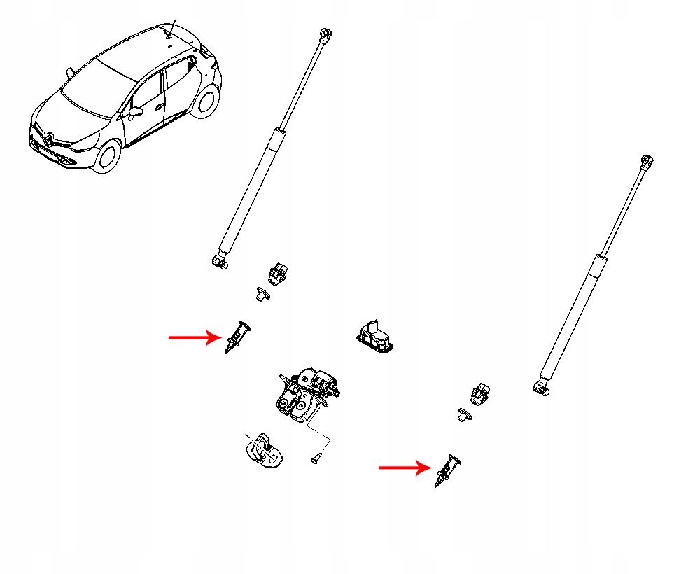 Renault OE 908788466R ODBÓJ KLAPY TYŁ Typ samochodu Samochody osobowe