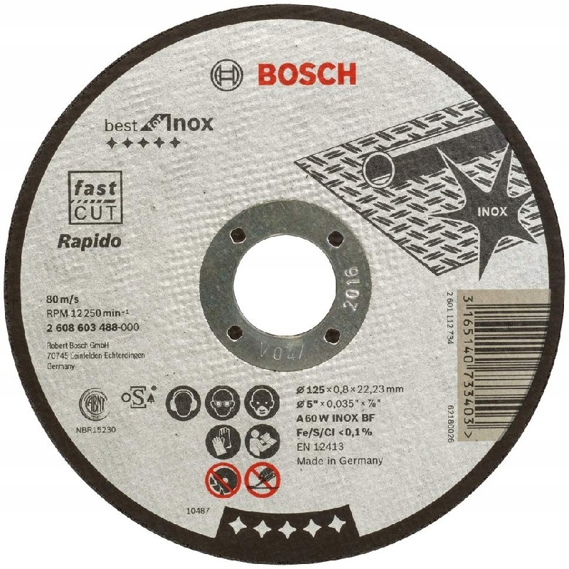 

Bosch Tarcza Do Metalu Inox 125x0,8 bardzo cienka