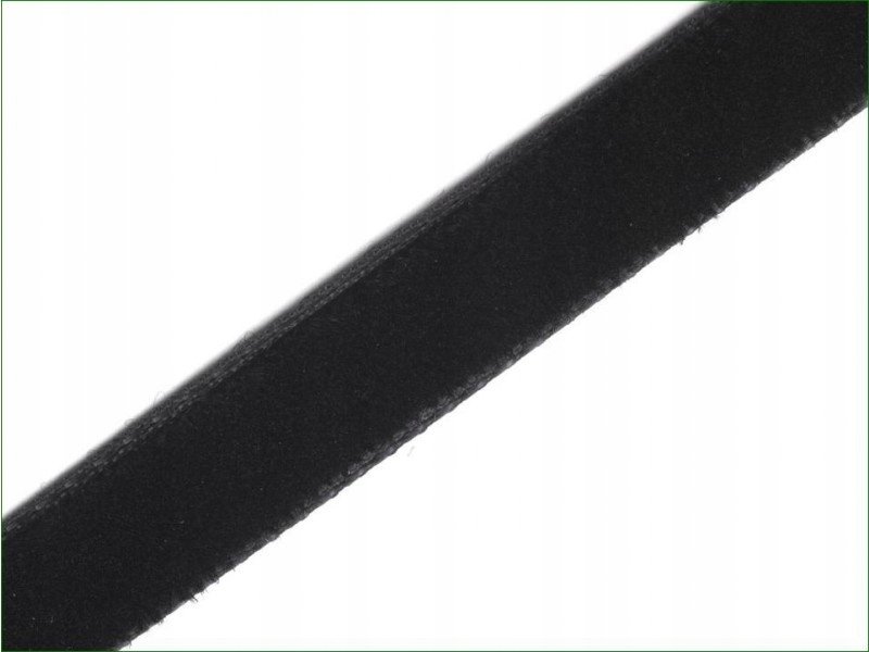Aksamitka Czarna 12 mm Taśma Tasiemka Welurowa