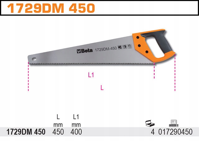 PIŁA DO CIĘCIA DREWNA 450MM BETA 1729DM Marka Beta