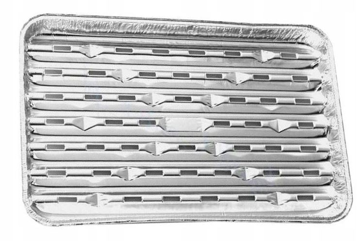 TACKI aluminiowe PROSTOKĄTNE grill grillowe 5 sztuk