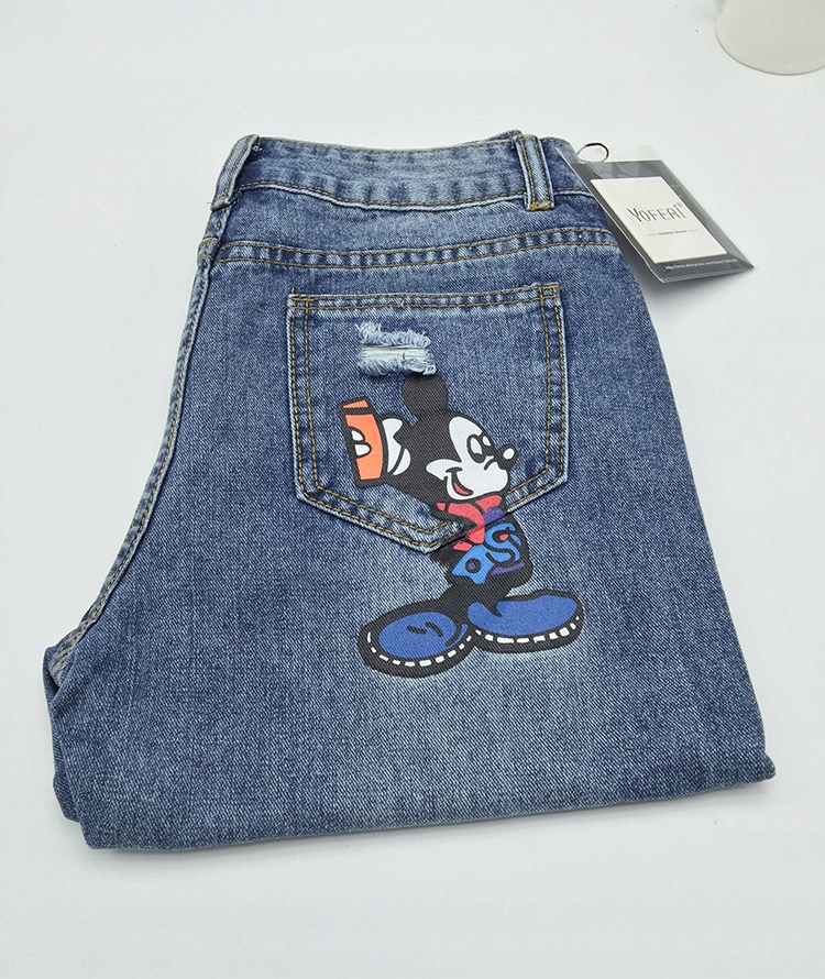 JEANSY SPODNIE NIEBIESKIE BOYFRIEND MIKI 2XL Fason boyfriend