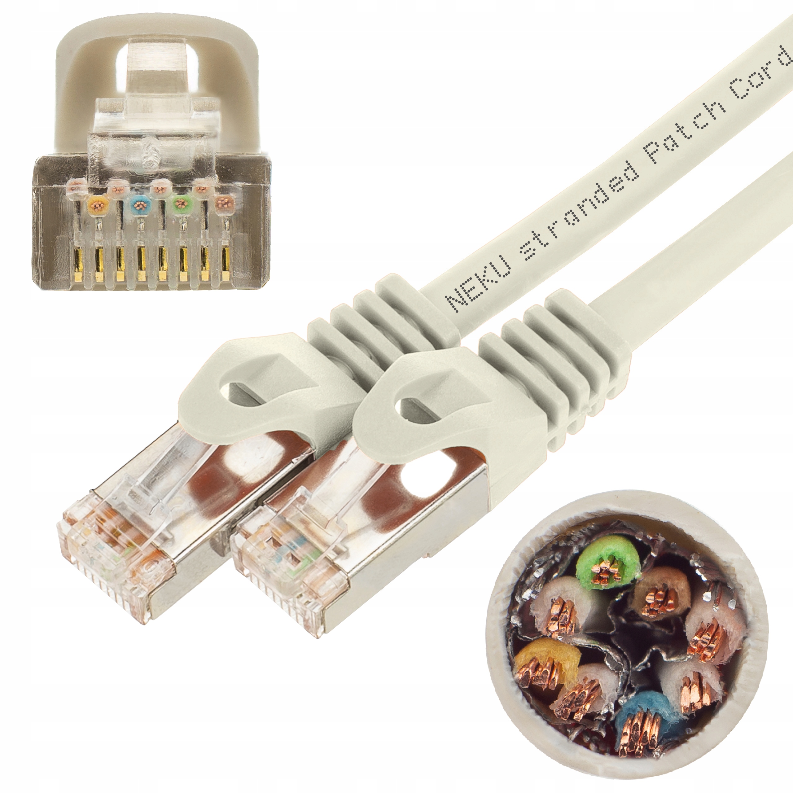 

Neku Kabel Patchcord ekran S/ftp kat.7 szary 20m