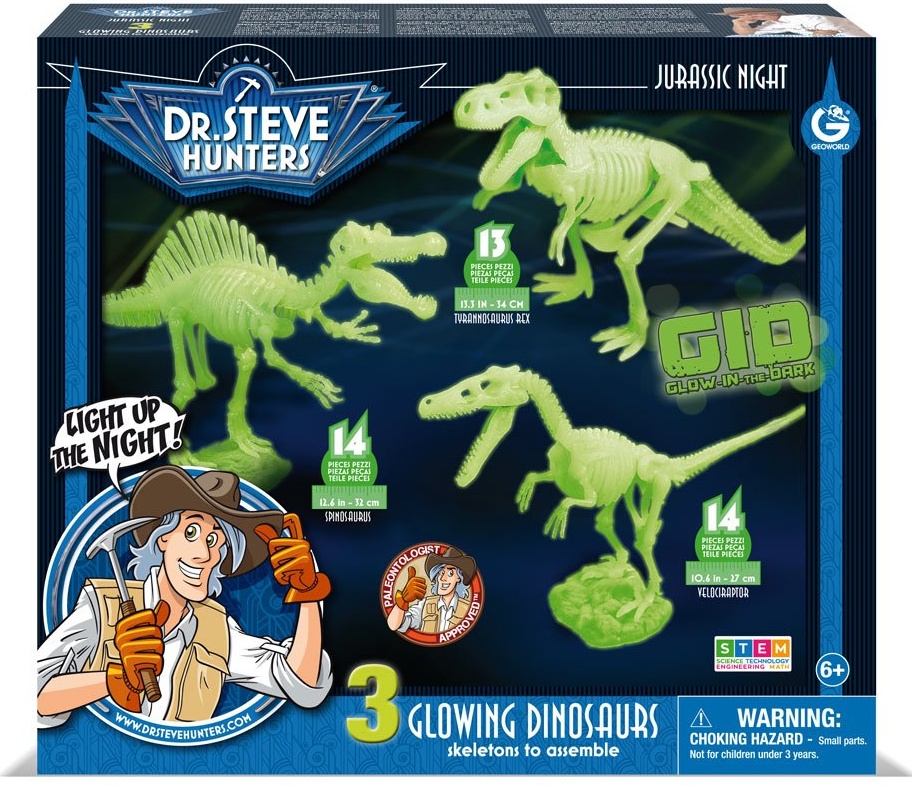 

Geoworld CL1766K Dinozaury 3 świecące szkielety