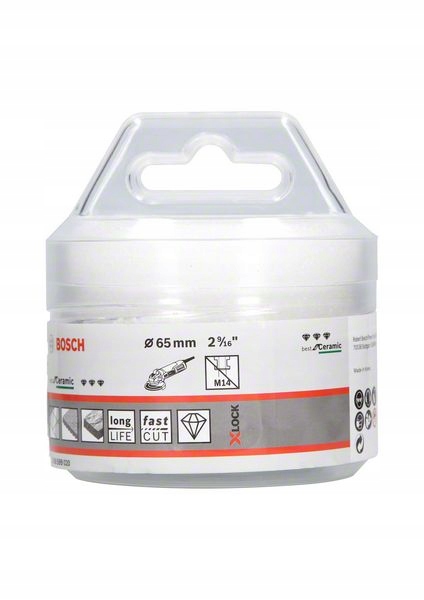 BOSCH WIERTŁO DIAMENTOWE 65mm X-LOCK do ceramiki EAN (GTIN) 3165140925563