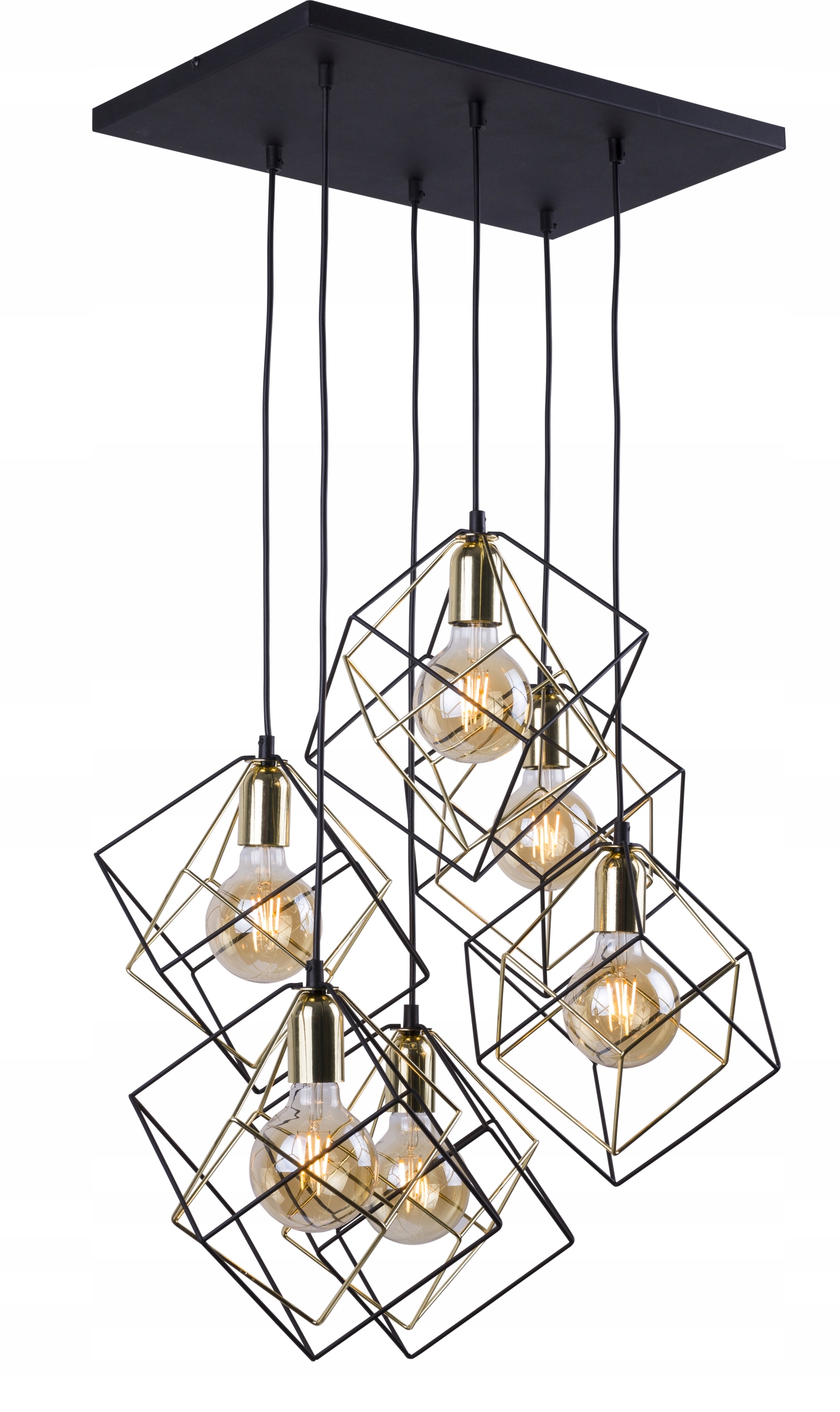 Závesná lampa TK-Lighting Alambre 6 – svetelné body E27
