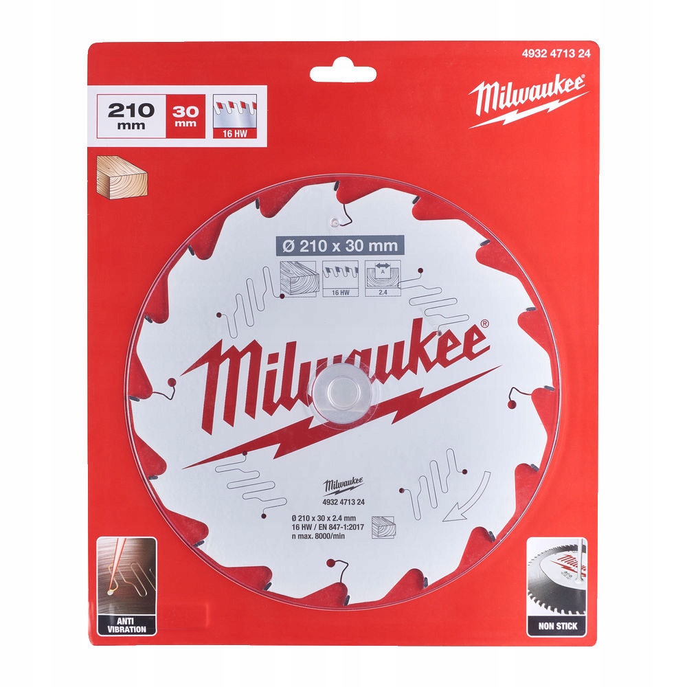 

Milwaukee Tarcza Pilarska 210X30X2.4X16ATB