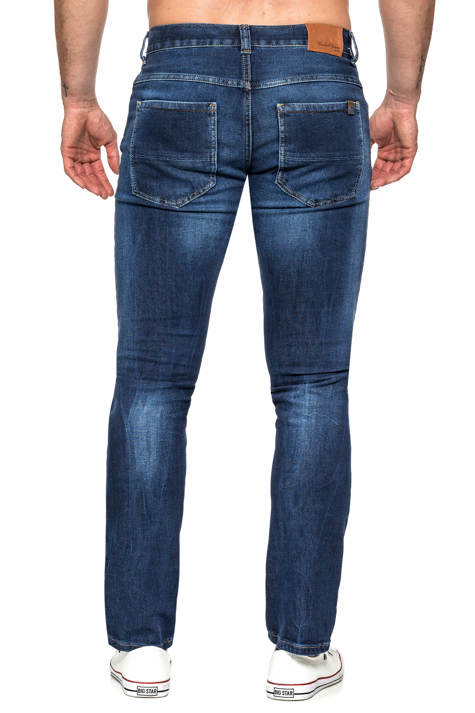 SPODNIE MĘSKIE VANKEL JEANS 627R - 86CM/L32 Materiał dominujący bawełna