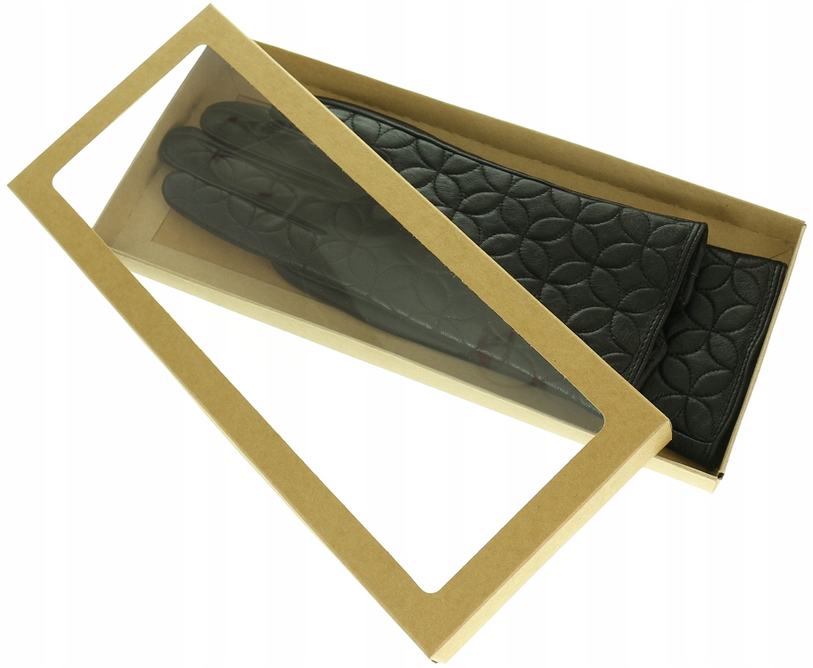 

Czarne damskie skórzane rękawiczki 7,5"/M