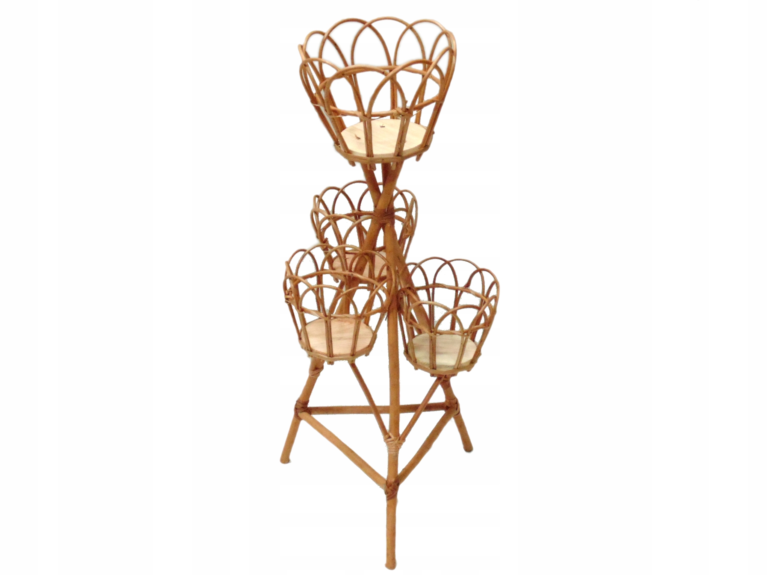 

Kwietnik Ażurowy, Podstawka Na 4 Doniczki, Wiklina