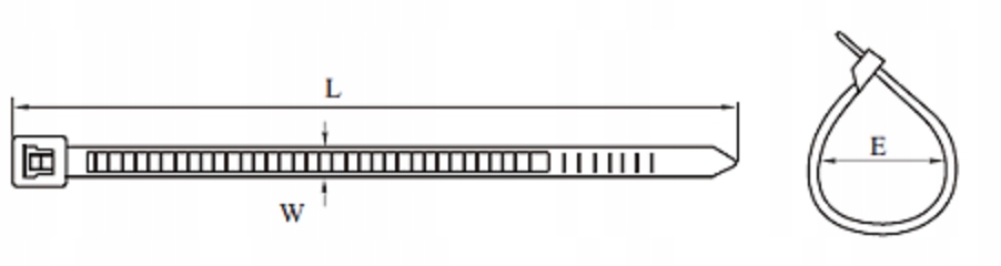 OPASKI KABLOWE ZACISKOWE 100x2.5 TRYTKI BIAŁE Kod producenta OP10025