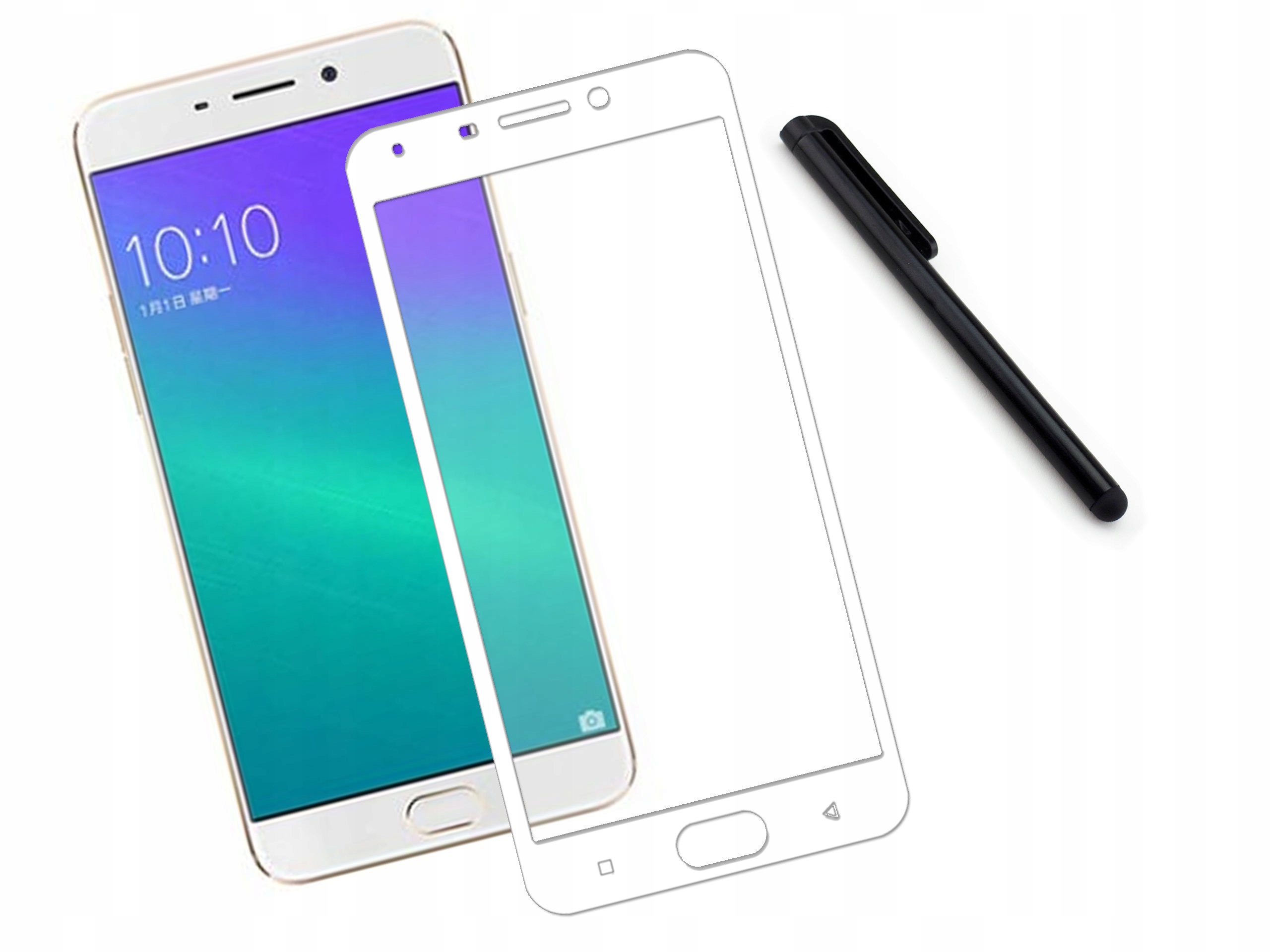 

Szkło hartowane 3D 9H hartowane Oppo R9 Białe