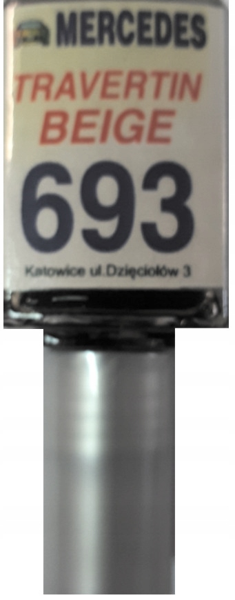 MERCEDES 693 TRAVERTIN BEIGE LAKIER SAMOCHODOWY ZAPRAWKA DO RYS ARA