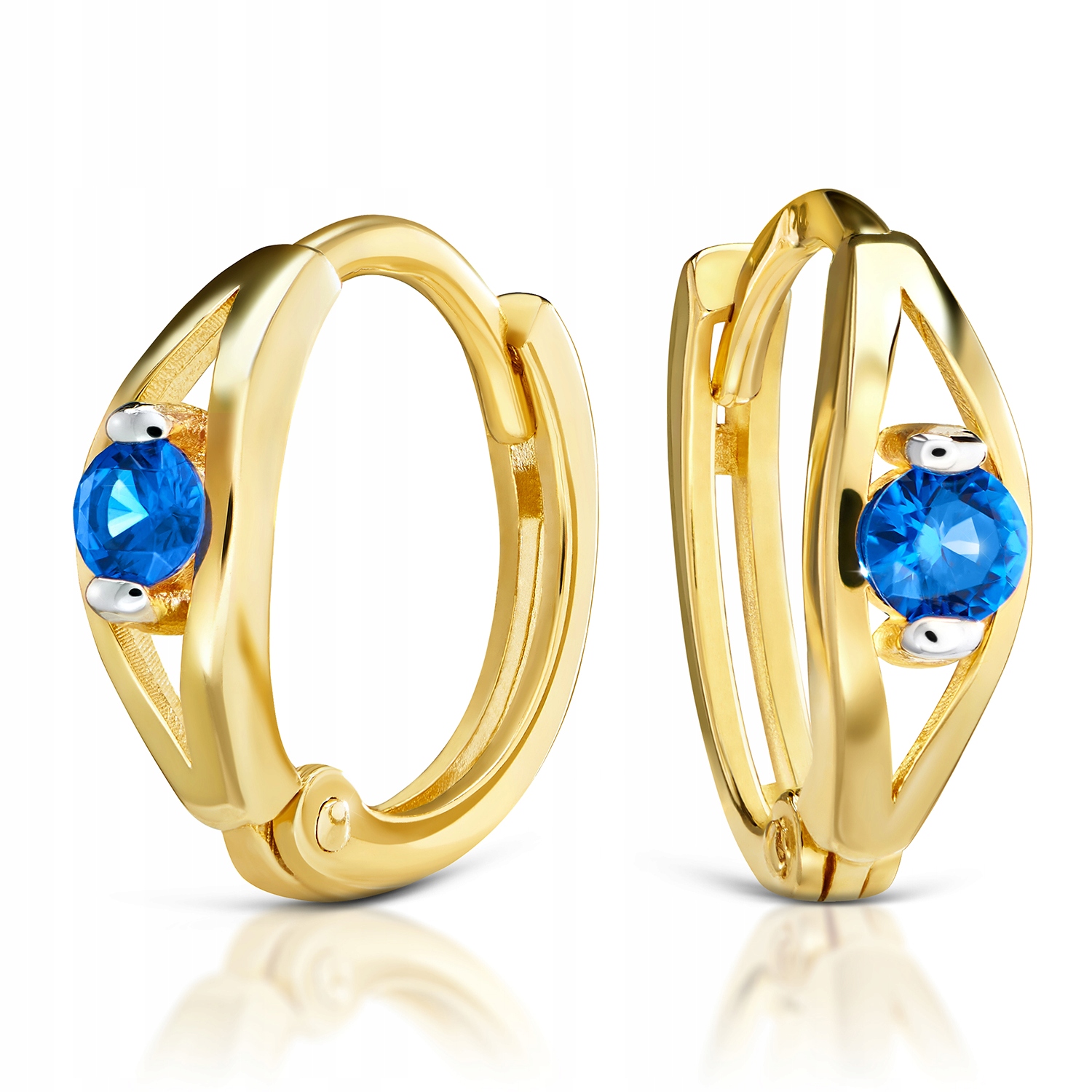 ZŁOTE KOLCZYKI Z CYRKONIAMI ZŁOTO 585 14K 2451sz-3