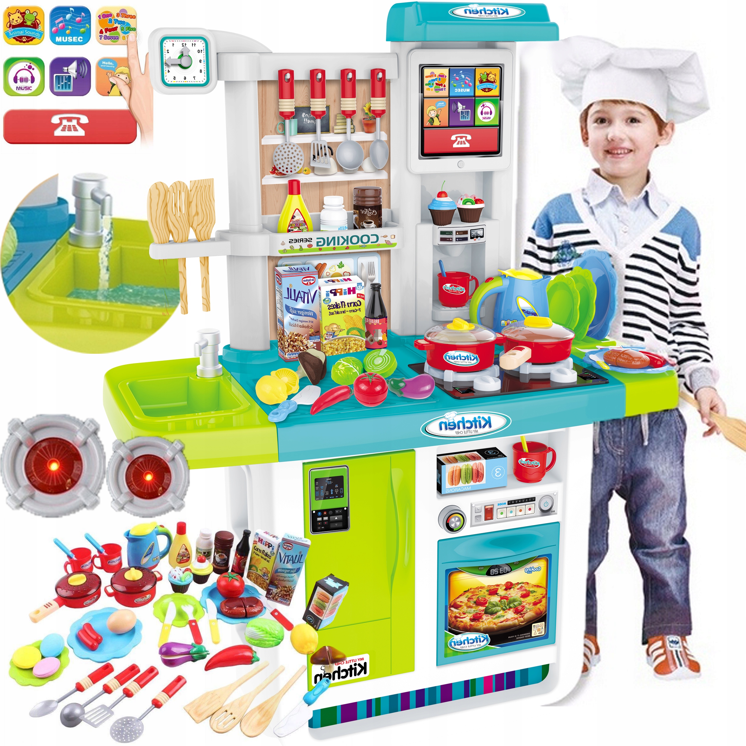 Электрическая для Детей ОГРОМНОЕ Звуки, Вода, Кухня