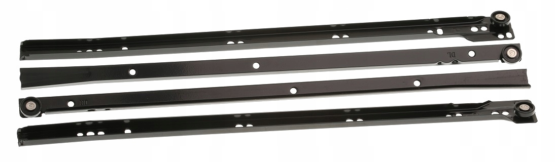 

Prowadnica Rolkowa L 450 mm Czarna Do Szuflady Kpl