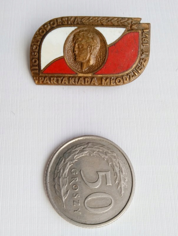 Odznaki Spartakiada Młodzieży 1971 dwie sztuki Rodzaj zapięcia szpilka