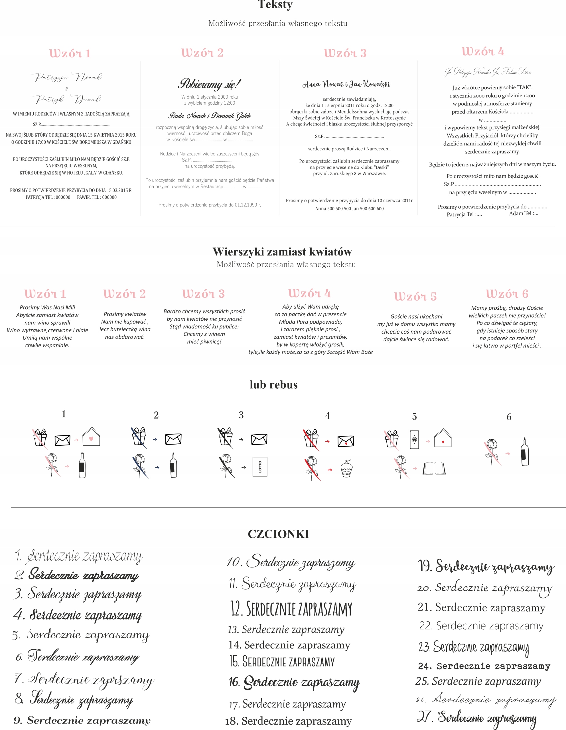 ZAPROSZENIA ŚLUBNE MONOGRAM ROŚLINNE RUSTYKALNE Liczba sztuk 1 szt.