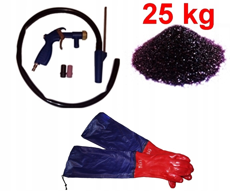 Пескоструйный комплект + маска перчатки + абразив