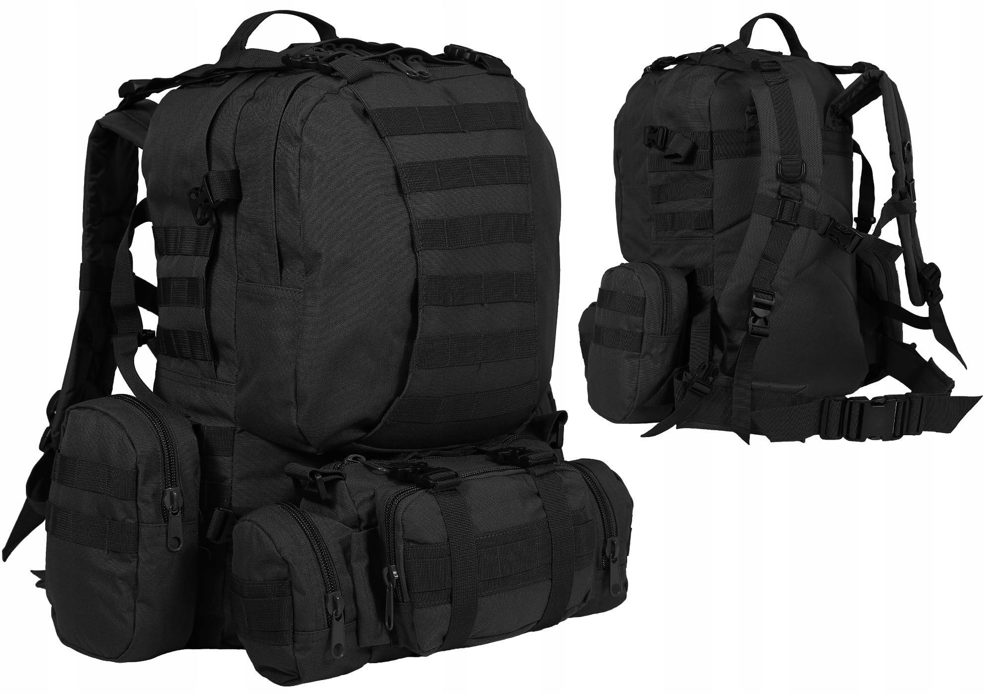 Plecak wojskowy Mil-Tec Plecak Taktyczny 41-60 l czarny