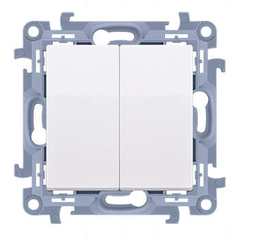 SIMON 10 ŁĄCZNIK PODWÓJNY Z PODŚWIETLENIEM BIAŁY