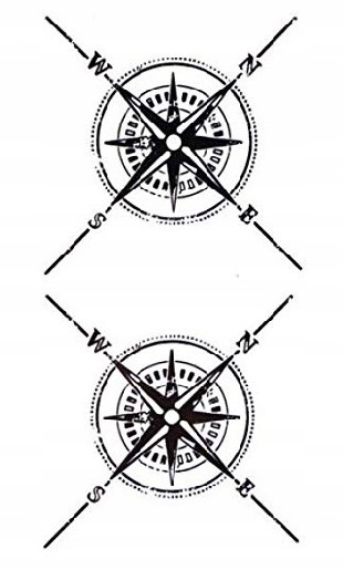 TATUAŻ ZMYWALNY TYMCZASOWY DAMSKI MĘSKI KOMPAS