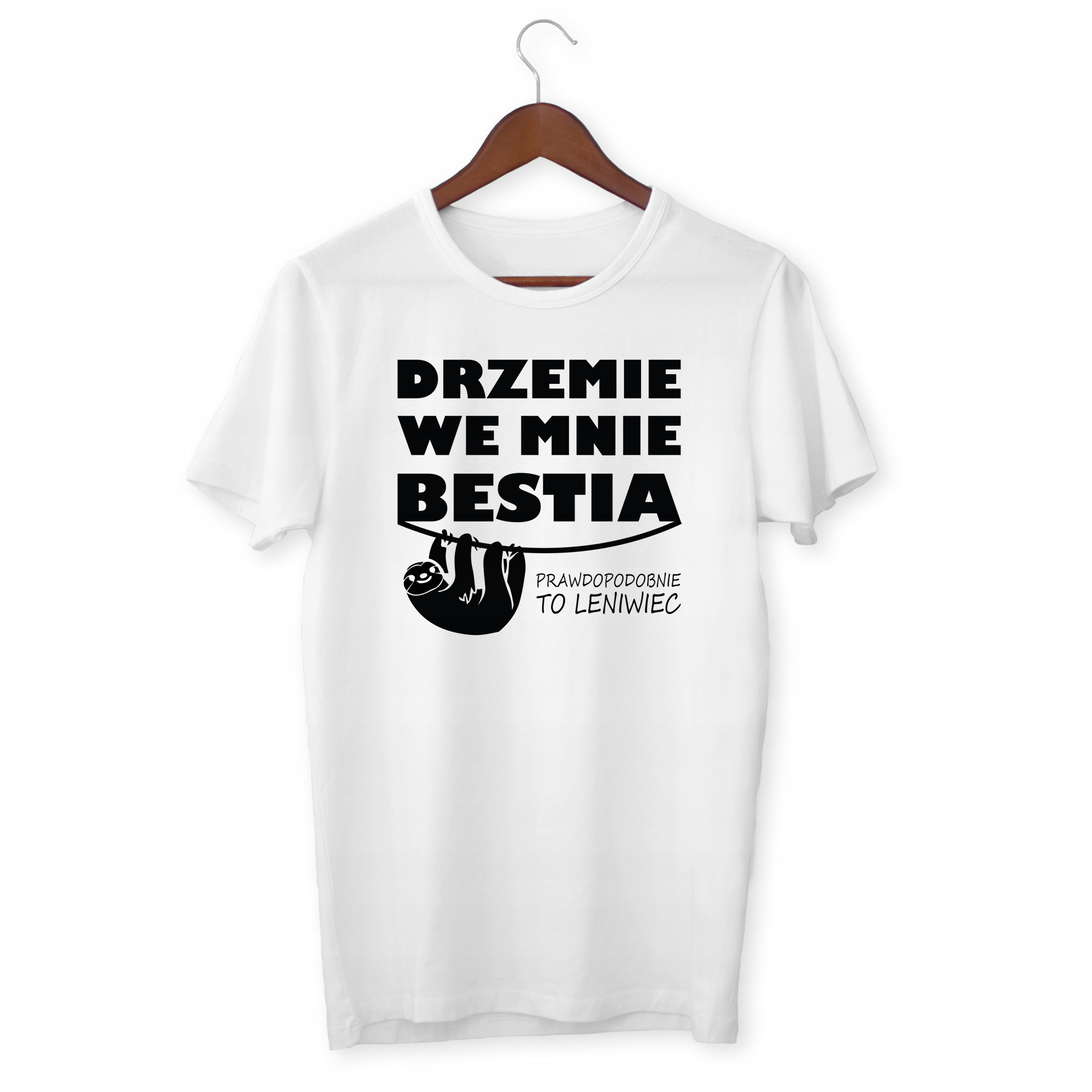 

Koszulka Męska Drzemie We Mnie Bestia To Leniwiec